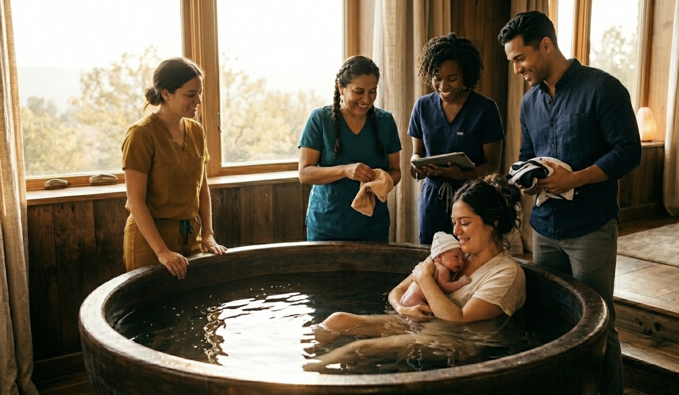 Natural water birth